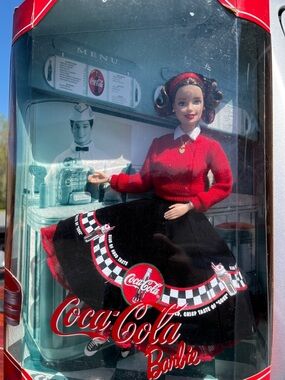 Coca-Cola Retro Diner Barbie in Red Sweater and Black Skirt C. 1999